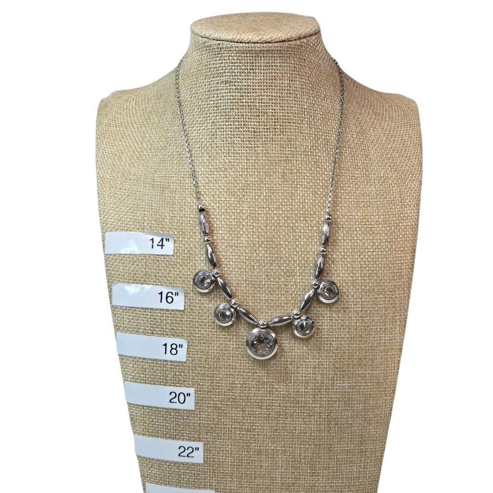 Brighton Twinkle Crystal Necklace Women's Silvertone Sparkle Classic Casual